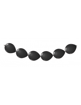 Girlande aus Ballons Schwarz - 3 Meter