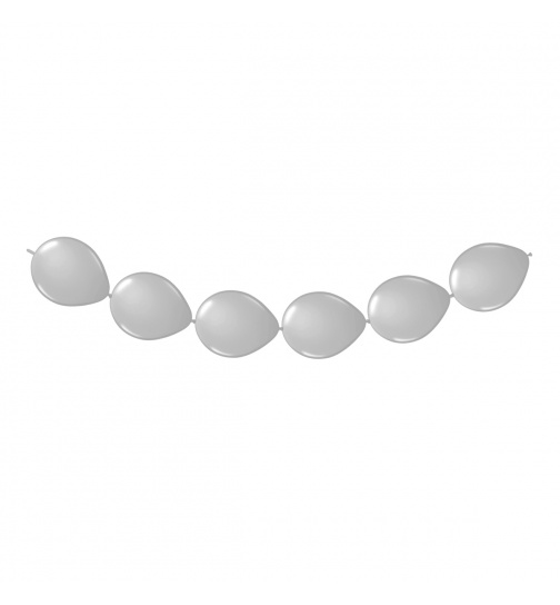 Girlande aus Ballons Silber - 3 Meter