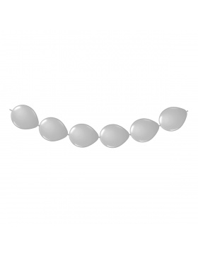Girlande aus Ballons Silber - 3 Meter