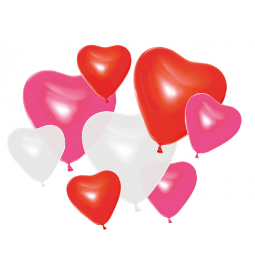 Herzförmige Ballons Set - 8 Stück