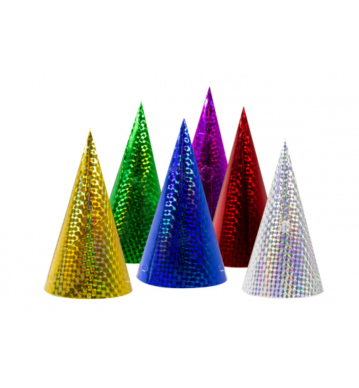 Partyhütchen prismatisch - 6 Stück