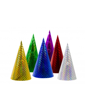 Partyhütchen prismatisch - 6 Stück
