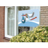 Geburt Junge Fahne fürs Fenster mit Storch - 60x90 cm