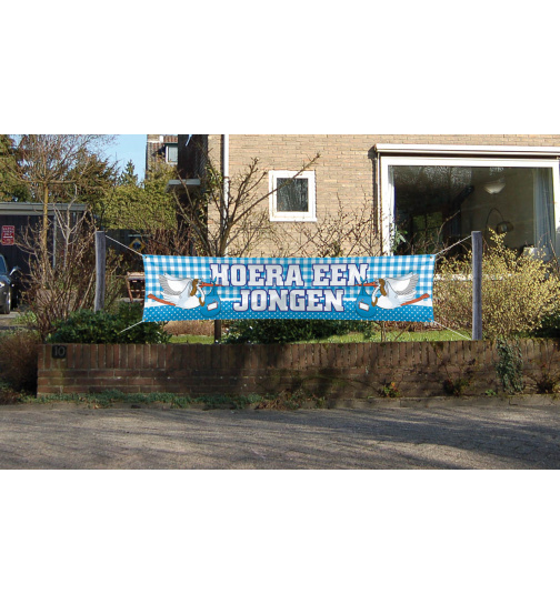 Spruchband Hurra ein Junge - 188x41 cm