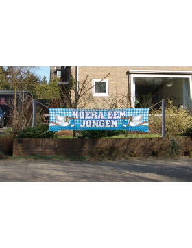 Spruchband Hurra ein Junge - 188x41 cm