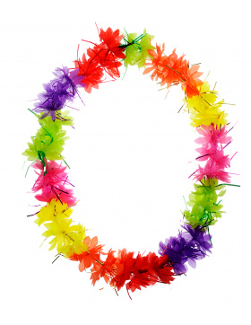 Blumenkette Hawaii Bunt mit Glitzer