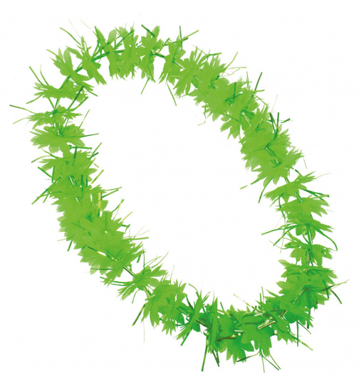 Blumenkette Hawaii Grün mit Fransen