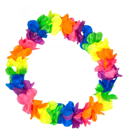 Blumenkette Hawaii Regenbogen - 9,5 cm