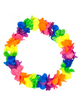 Blumenkette Hawaii Regenbogen - 9,5 cm