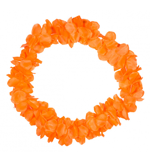 Blumenkette Hawaii Neonorange - 9,5 cm