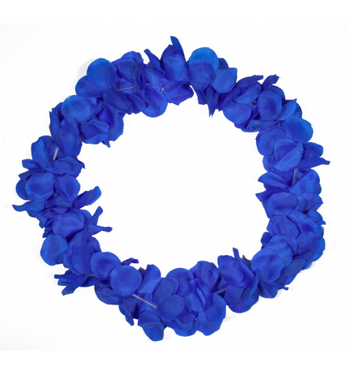 Blumenkette Hawaii Neonblau - 9,5 cm