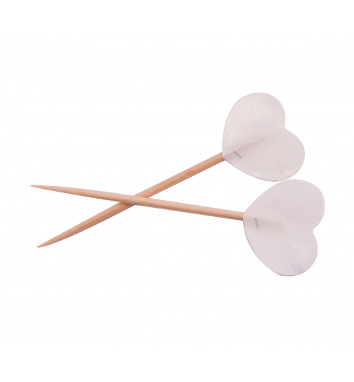 Partypicker weiße Herzen - 50 Stück