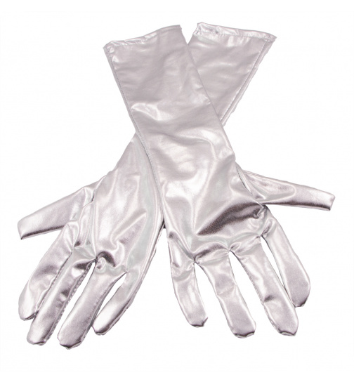 Handschuhe Silber Metallic