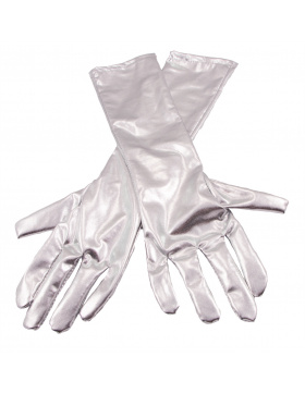 Handschuhe Silber Metallic