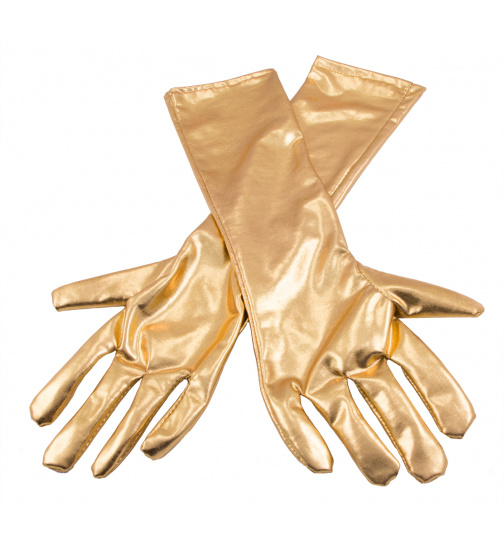 Handschuhe Gold Metallic