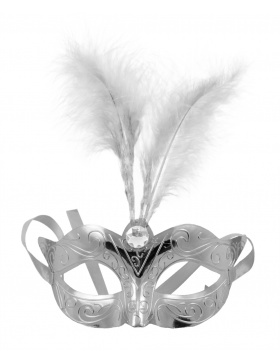 Venezianische Maske Silber Metallic