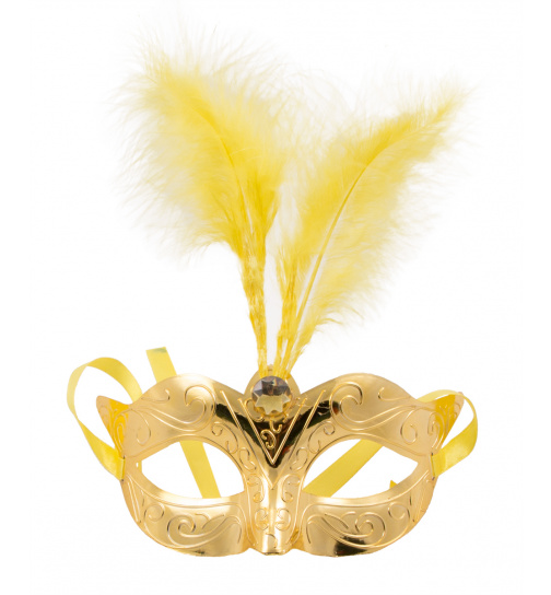 Venezianische Maske Gold Metallic