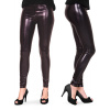 Leggings Metallic-Look Schwarz - Größe S-M