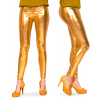 Leggings Metallic-Look Gold - Größe L-XL