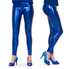 Leggings Metallic-Look Blau - Größe S-M