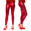 Leggings Metallic-Look Rot - Größe S-M