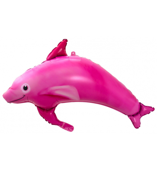 Folienballon rosa Delfin - 99x70 cm