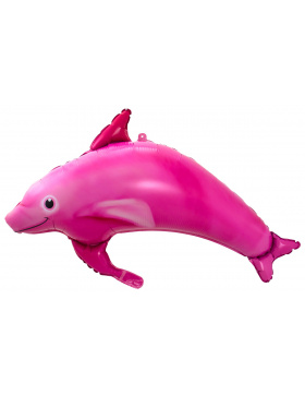 Folienballon rosa Delfin - 99x70 cm