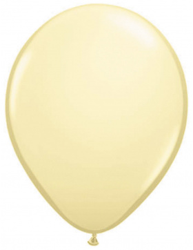 Elfenbeinfarbener Ballon Metallic - 50 Stück