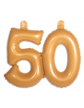 Aufblasbare Zahl 50 Gold