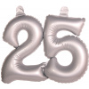 Aufblasbare Zahl 25 Silber