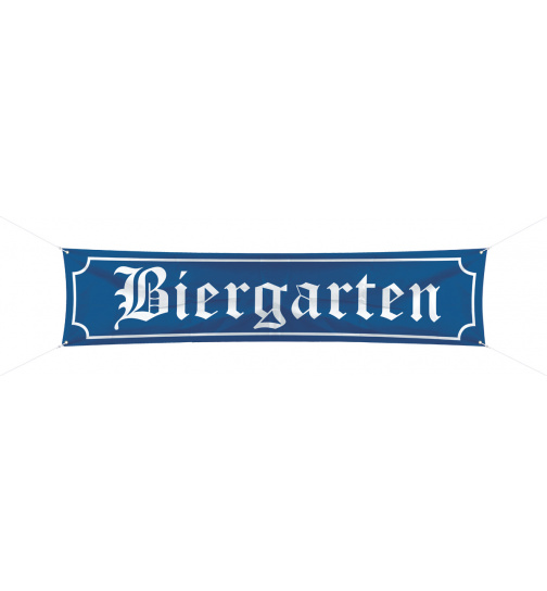 Spruchband Biergarten - 180x40 cm