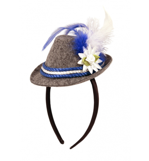 Haarreif Mini-Filzhut Blau Oktober Bierfest