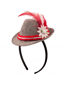 Haarreif Mini-Filzhut Rot Oktober Bierfest