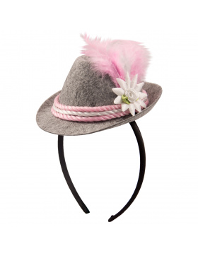 Haarreif Mini-Filzhut Rosa Oktober Bierfest