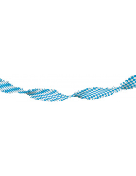 Girlande aus Krepppapier Blau-Weiß Oktober Bierfest...