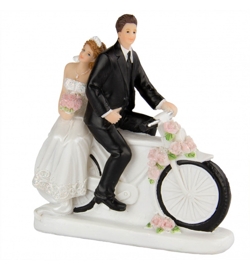 Hochzeitsfigur auf dem Fahrrad