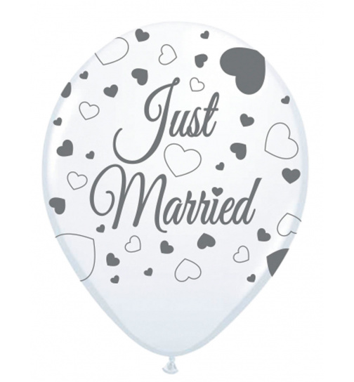 Just Married Hochzeit Ballons - 8 Stück