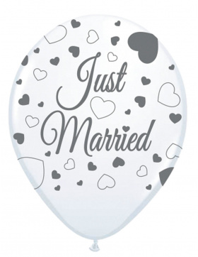 Just Married Hochzeit Ballons - 8 Stück