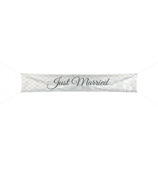 Just Married Hochzeit Spruchband - 300x60 cm