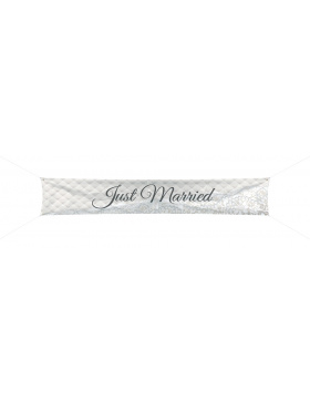 Just Married Hochzeit Spruchband - 300x60 cm