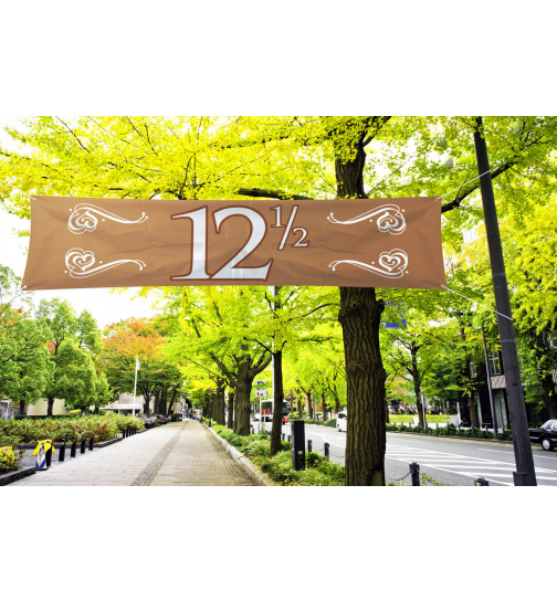 12,5-Jähriges Jubiläum kupferfarbenes Spruchband - 180 cm