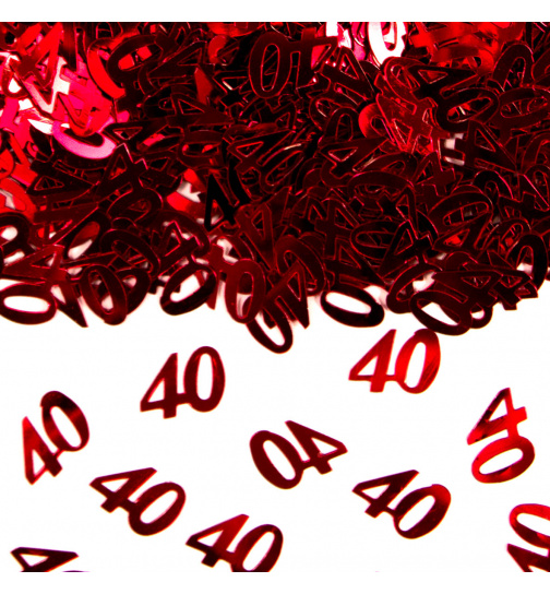 40. Hochzeitstag / Rubinhochzeit Streudeko / Konfetti Rot