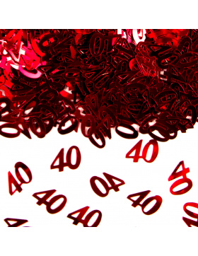 40. Hochzeitstag / Rubinhochzeit Streudeko / Konfetti Rot