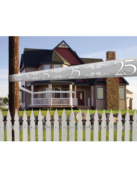 Silberhochzeit / 25. Geburtstag Absperrband Silber  - 15...