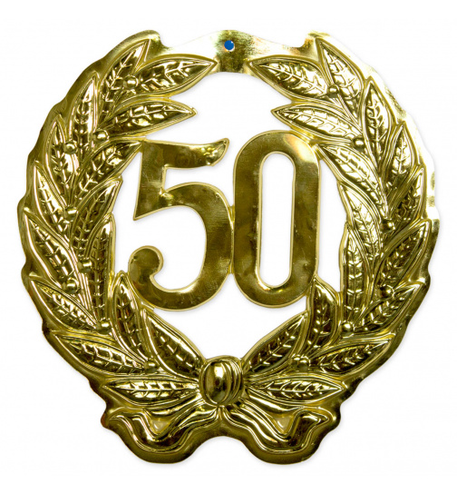 Goldhochzeit / 50. Geburtstag 3D-Türschild Gold