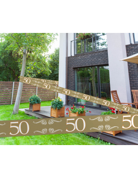 50. Hochzeitstag / Rubinhochzeit Absperrband - 15 Meter