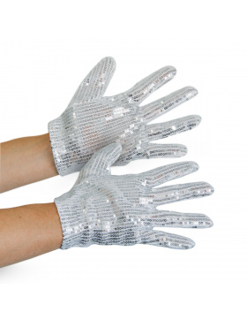 Popstar Glitzerhandschuhe für Kinder