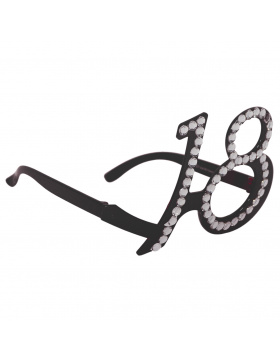 18. Geburtstag Spaß-Brille mit Diamantengestell -...