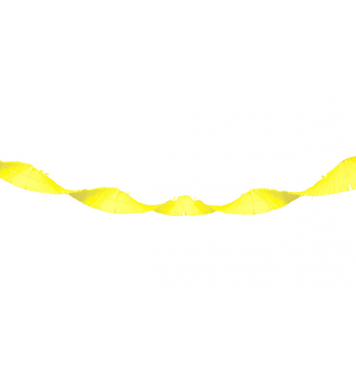 Girlande aus Krepppapier Neongelb - 18 Meter