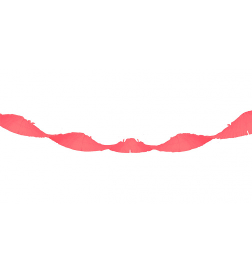 Girlande aus Krepppapier Neonrosa - 18 Meter